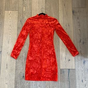 Crushed velvet dress